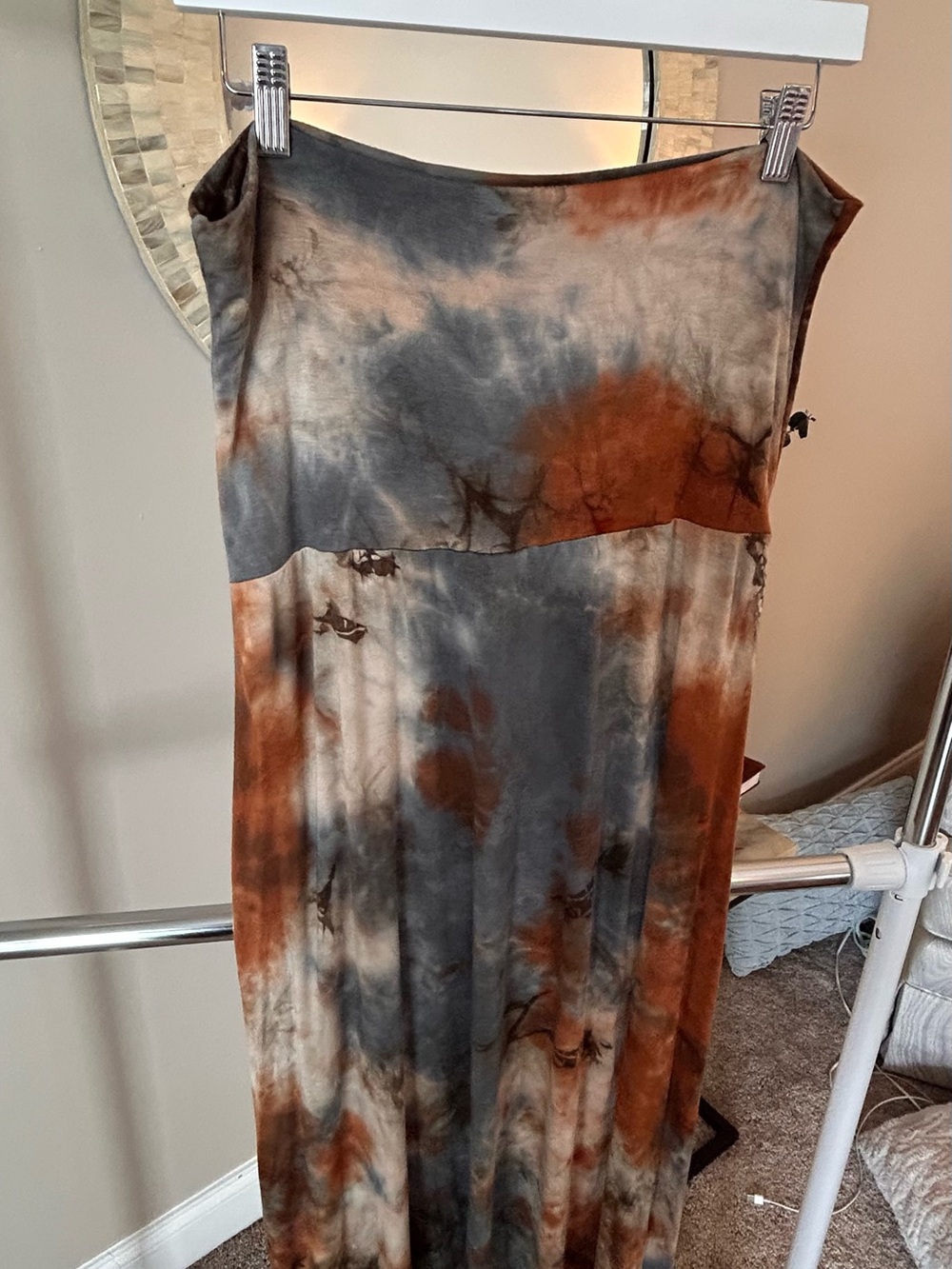 Simply Saguaro By Honey & Me
 Boutique Maxi Dress in Rust & Gray